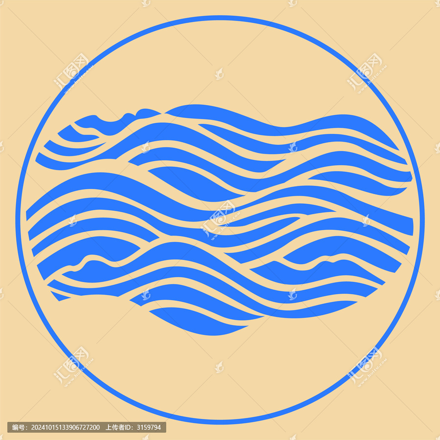 圓形波浪紋