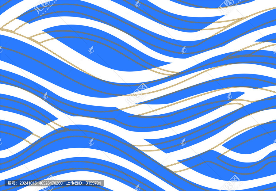 矢量抽象海浪底紋背景