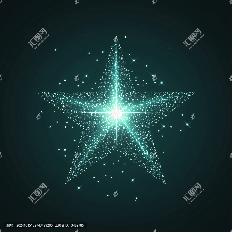 幾何閃閃發(fā)光夢(mèng)幻星星