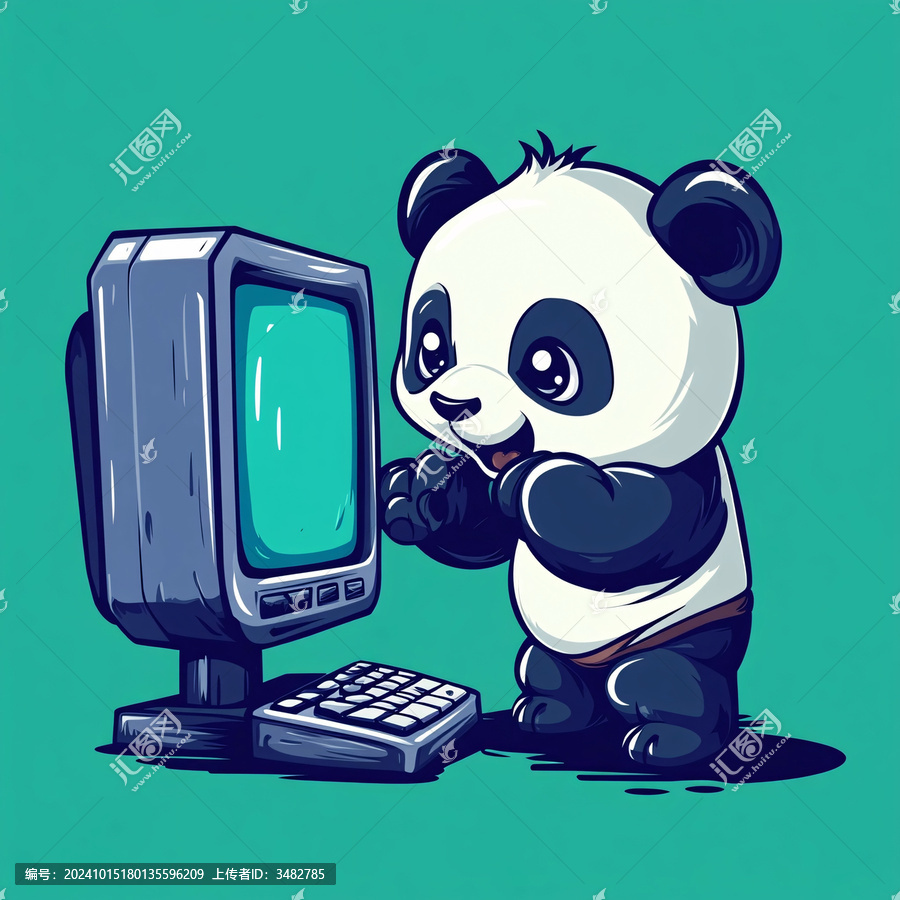 科技熊貓形象