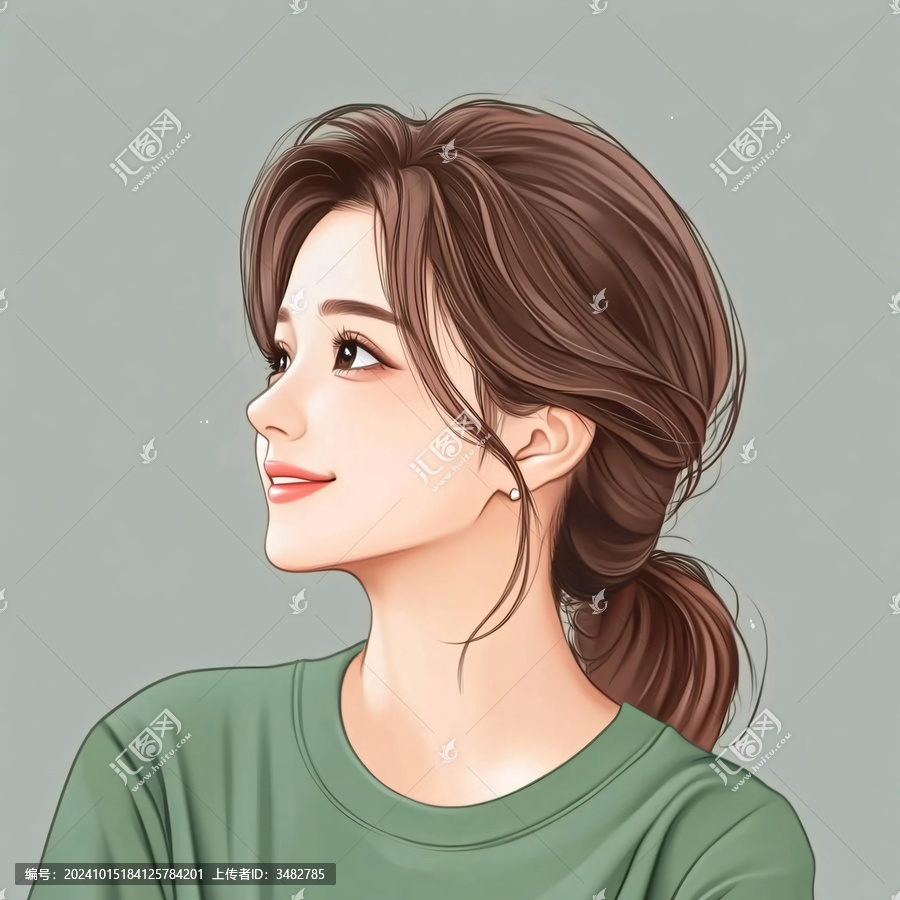 女生側(cè)臉頭像