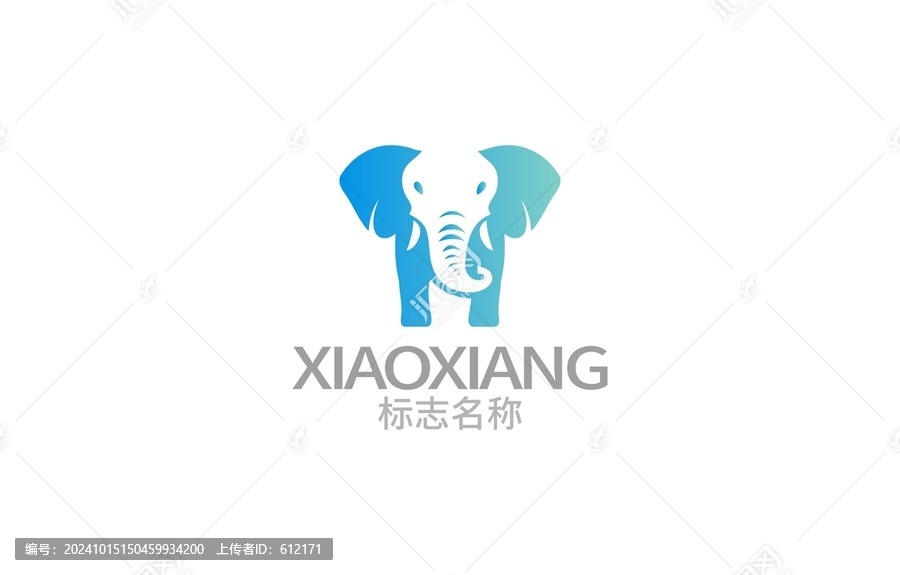 卡通大象logo