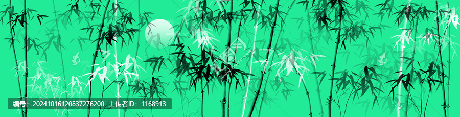 巨幅墨竹背景墻