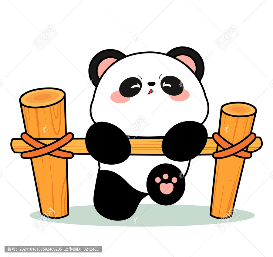 熊貓貼紙卡通