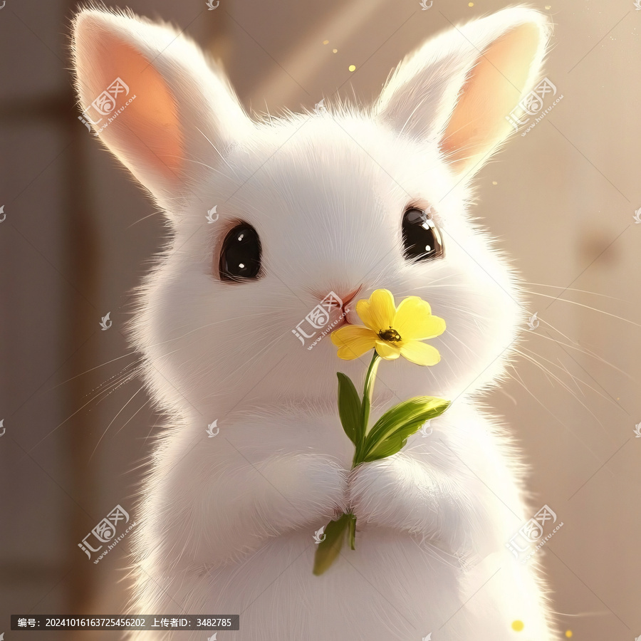 小兔捧花