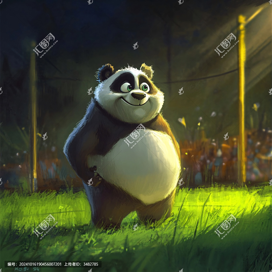 熊貓曬太陽