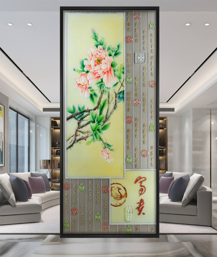 富貴吉祥牡丹背景