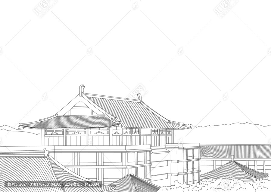 北大建筑線稿