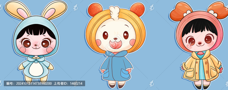 卡通狐貍兒童文創(chuàng)冰箱貼