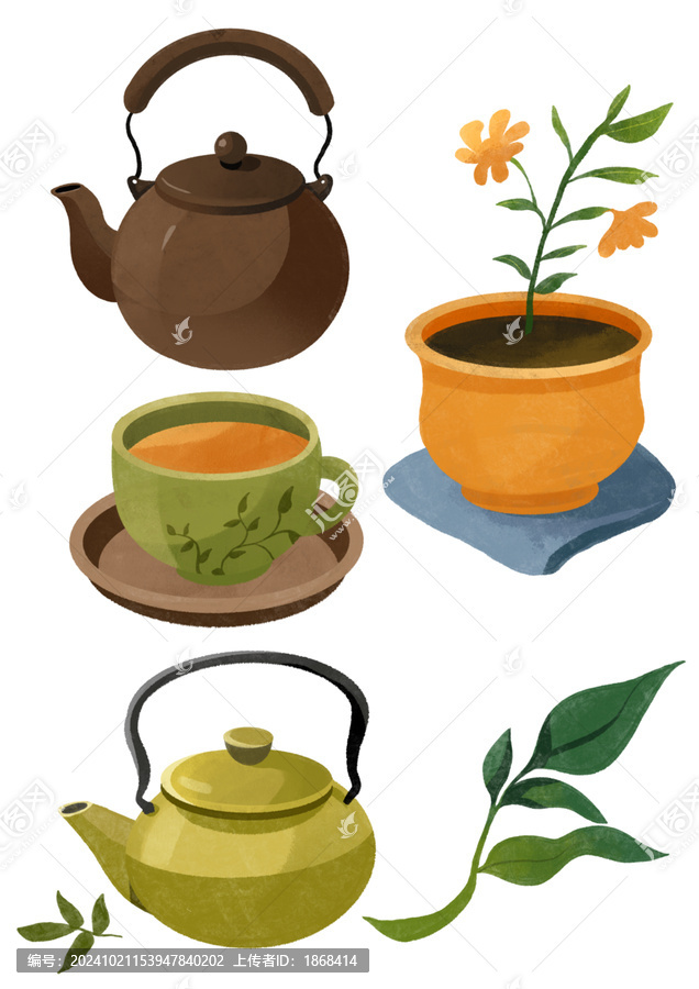 花瓶國(guó)潮國(guó)風(fēng)水彩插畫(huà)