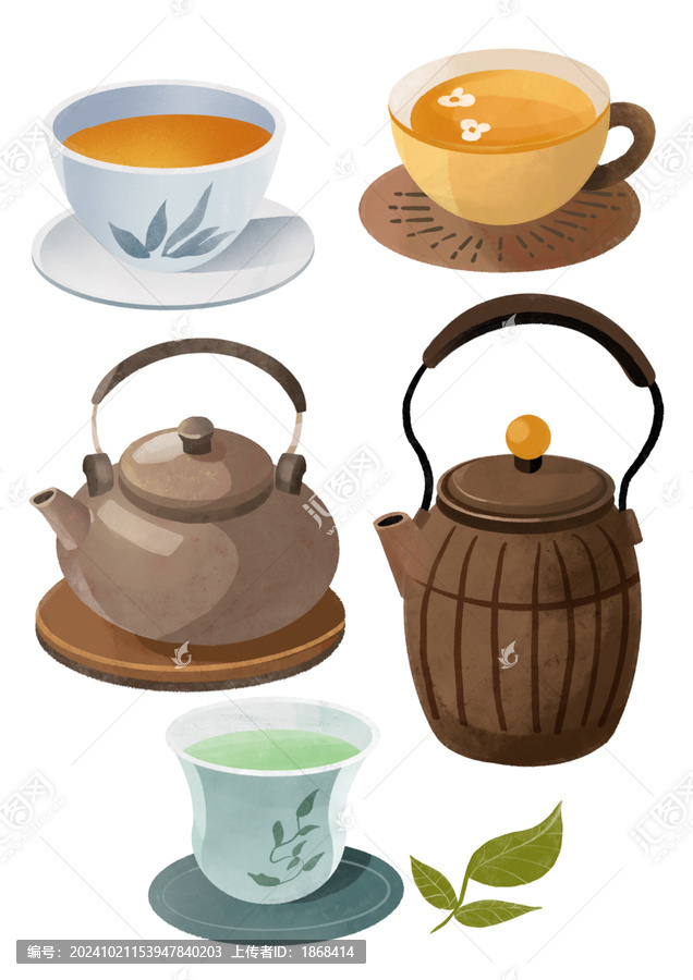 花瓶國潮國風(fēng)水彩插畫