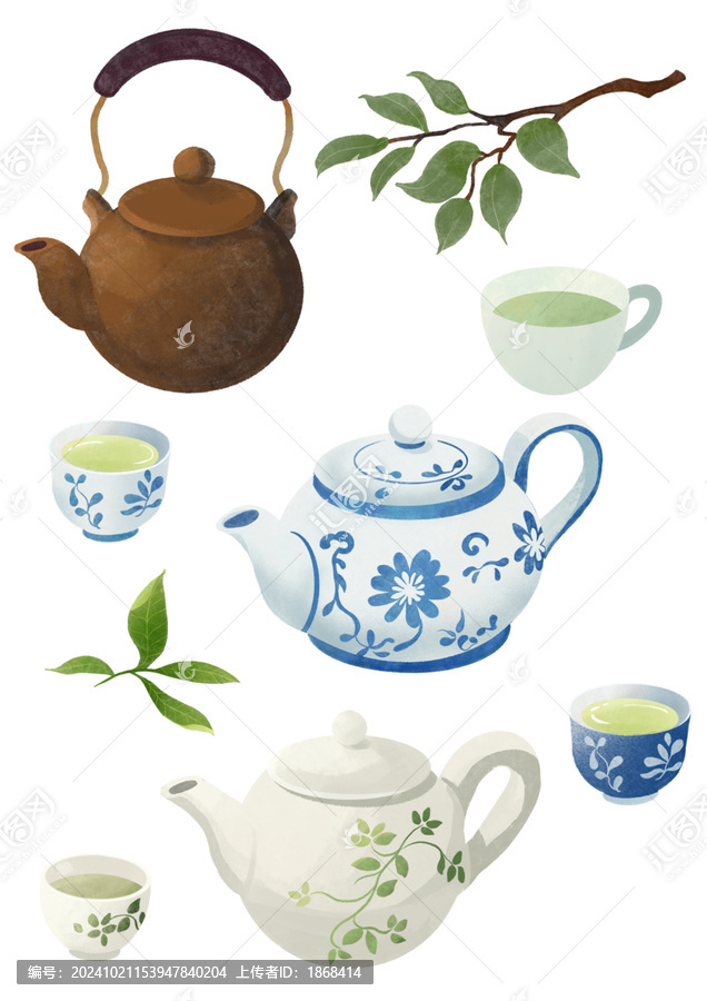 花瓶國(guó)潮國(guó)風(fēng)水彩插畫