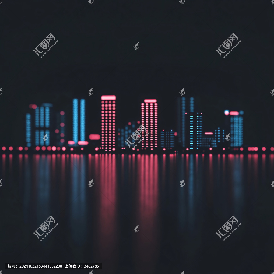 藍(lán)色質(zhì)感漸變城市