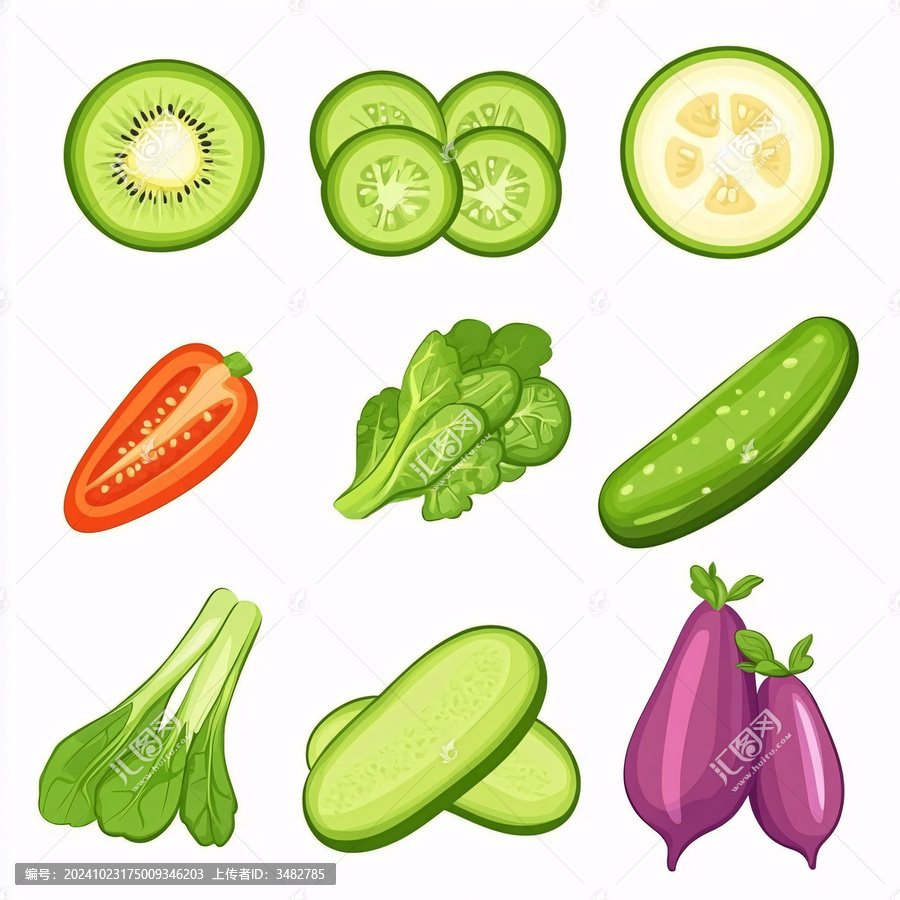 卡通蔬菜瓜果