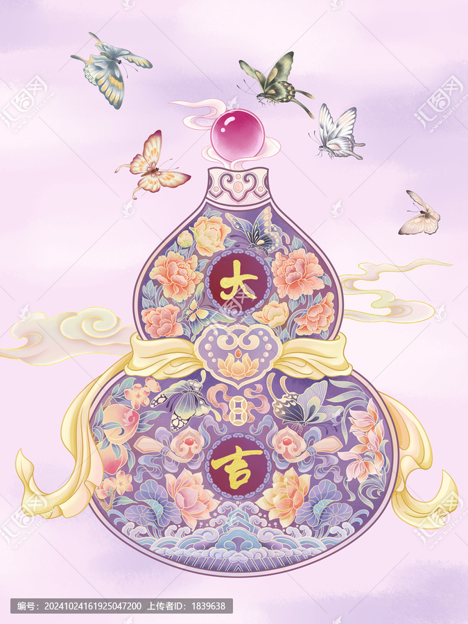 福祿葫蘆國風(fēng)插畫