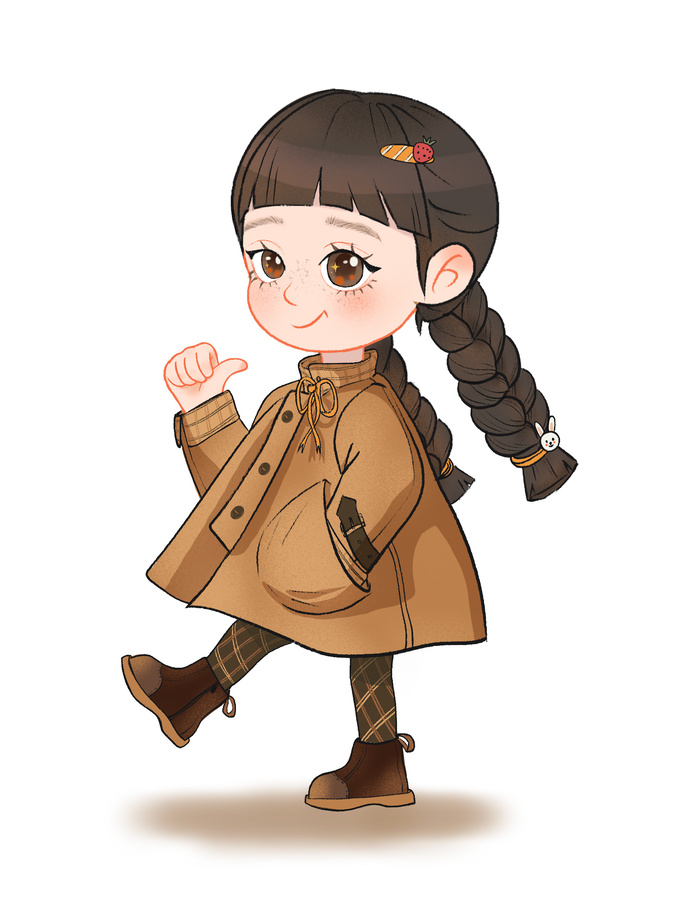 穿大衣的小女孩