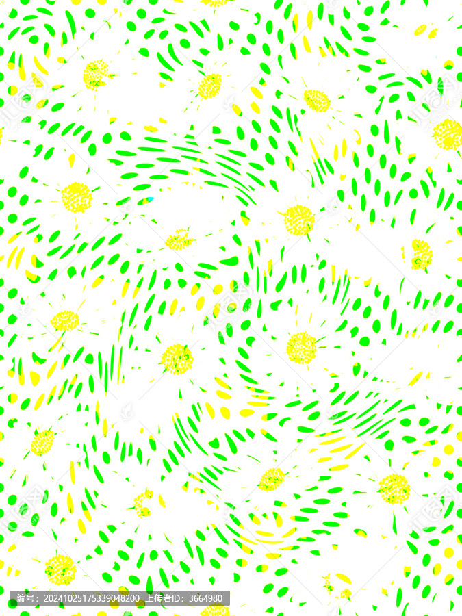 小清新雛菊印花圖案