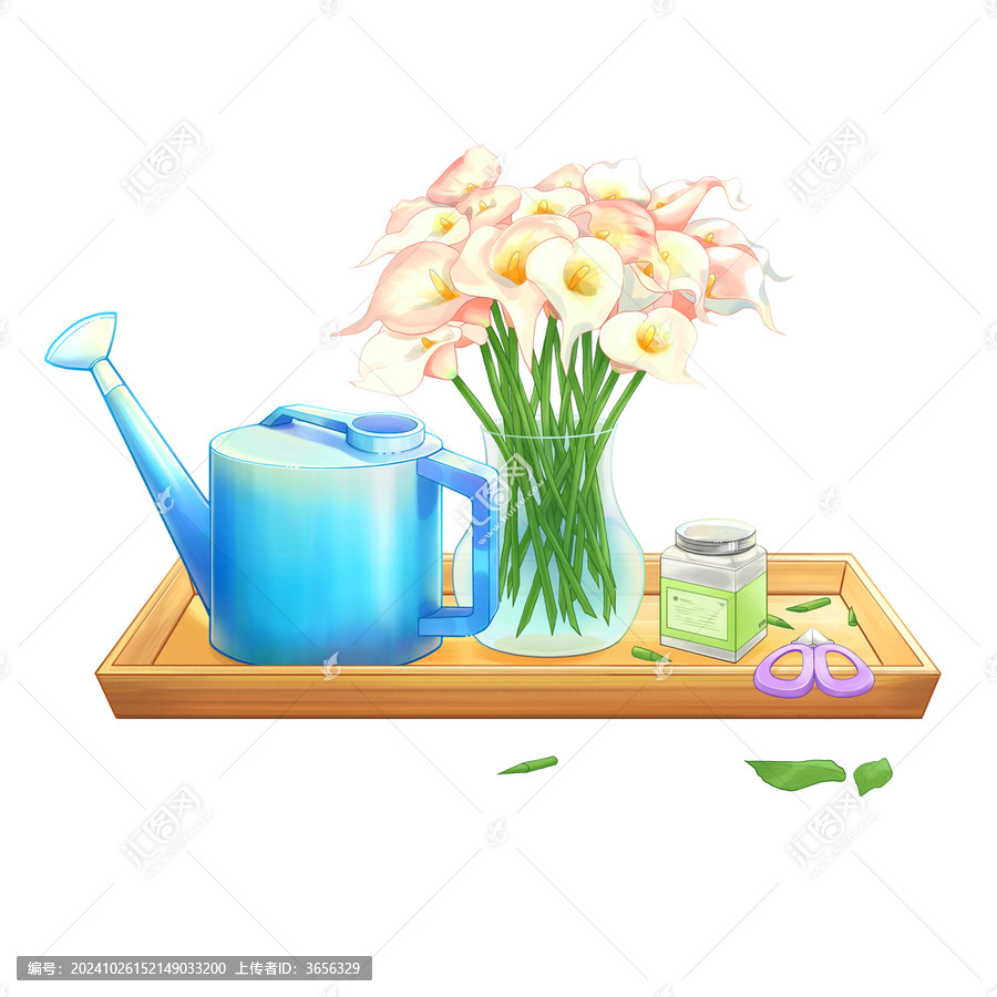 馬蹄蓮花瓶花壺剪刀托盤肥料罐