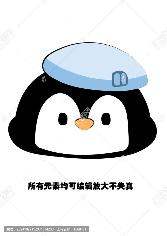 可愛(ài)卡通企鵝頭
