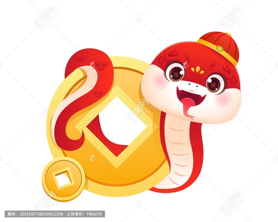 金錢幣卡通蛇
