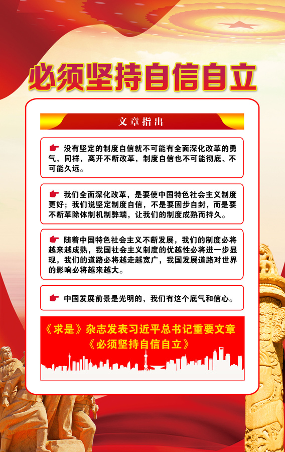 必須堅(jiān)持自信自立