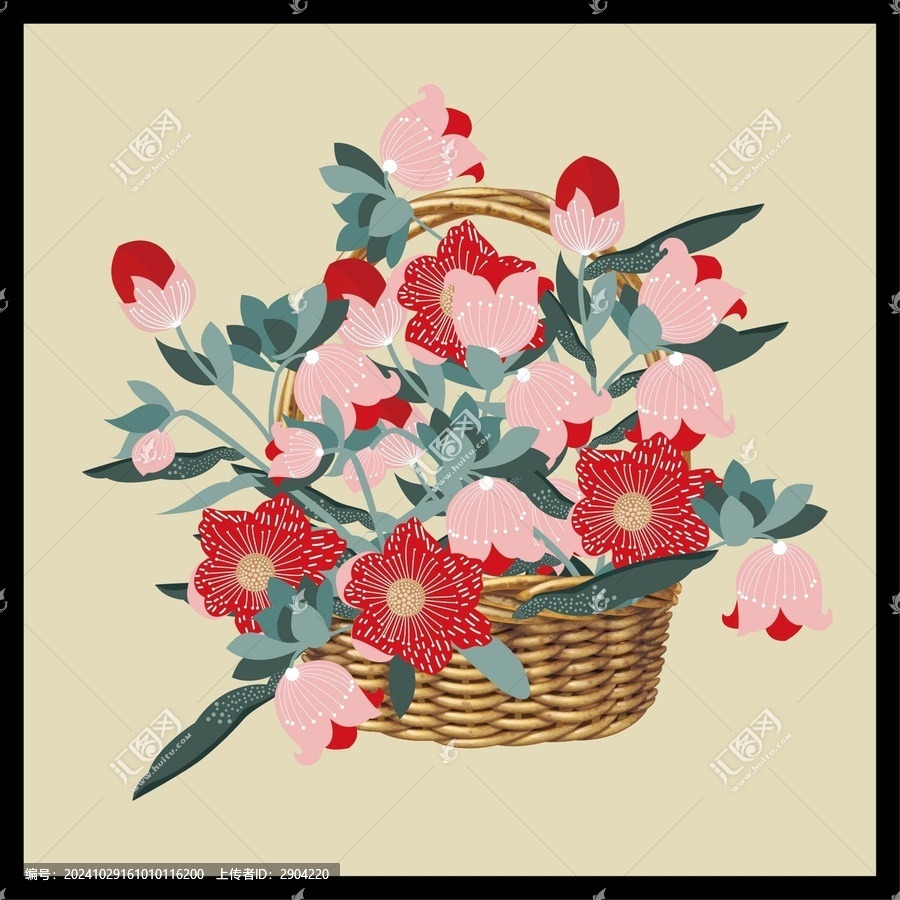 花籃裝飾畫