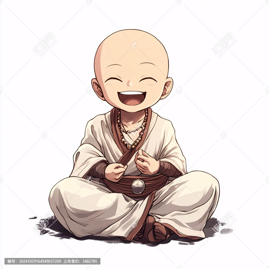 和尚動(dòng)漫素材