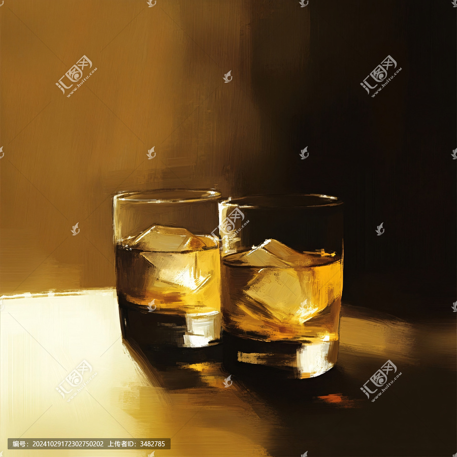 光影復(fù)古酒杯
