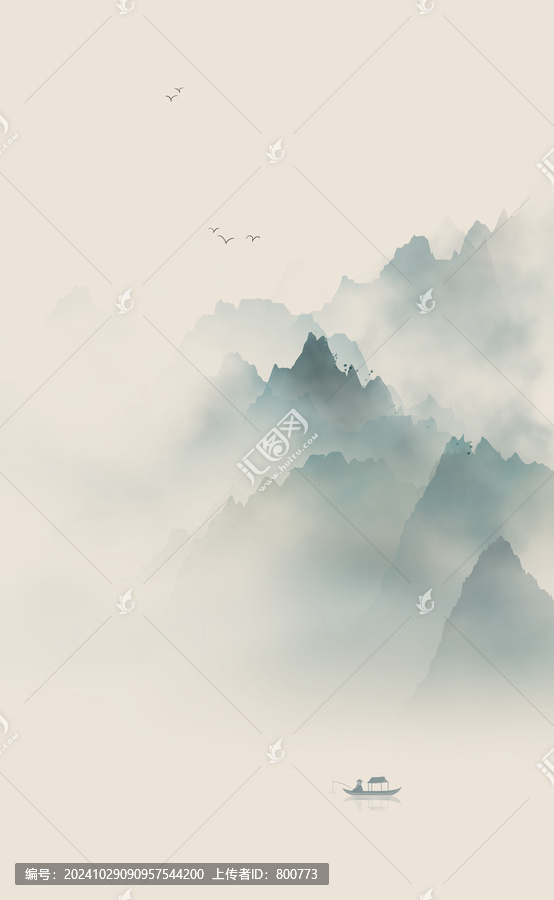 禪意水墨山水