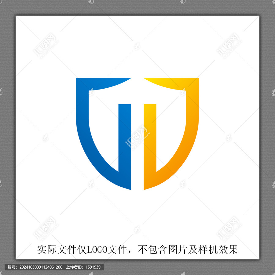 字母GD創(chuàng)意盾牌LOGO設(shè)計(jì)