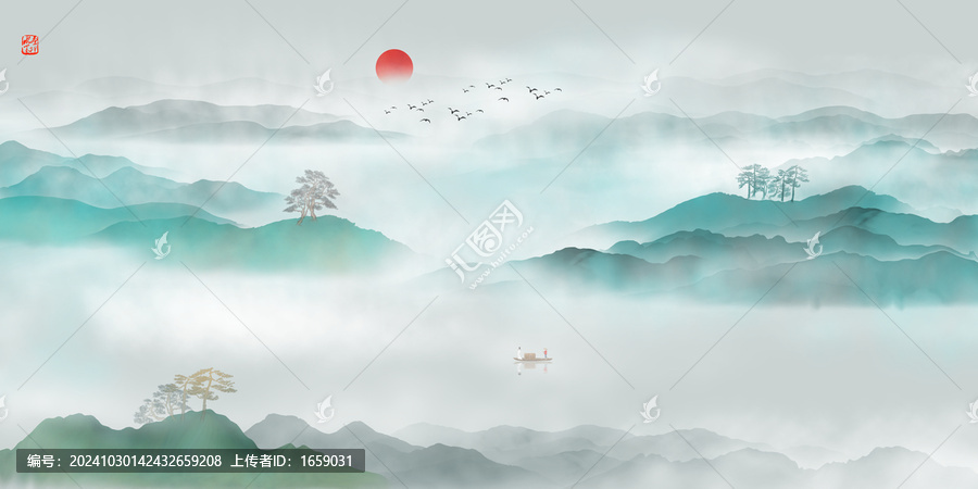 新中式山水畫