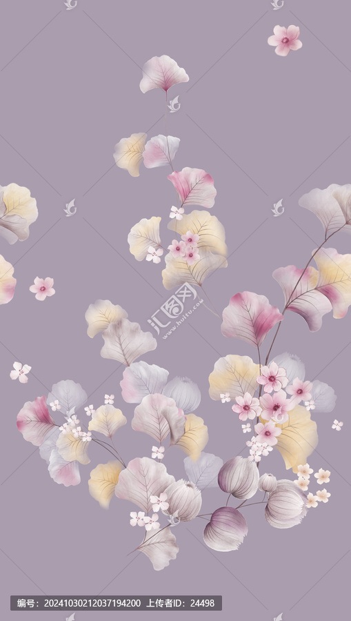 手繪葉子小花