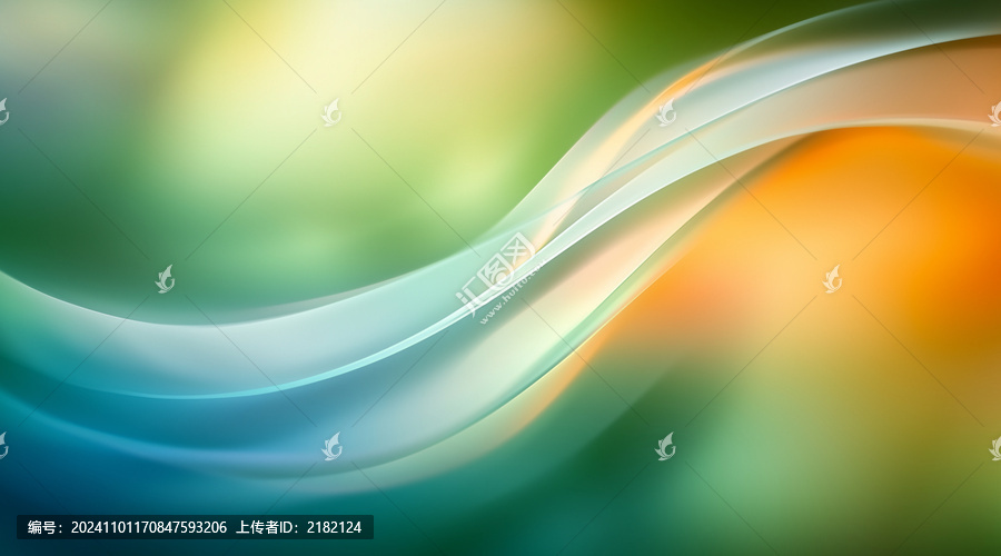 綠色曲線漸變背景