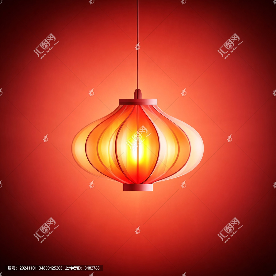 紅色精神吊燈