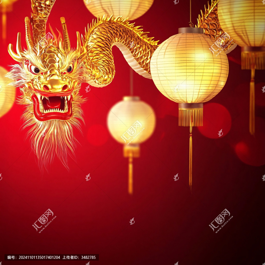 金龍賀歲燈籠恭賀新年