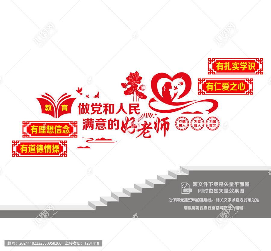 學(xué)校黨建樓梯文化墻