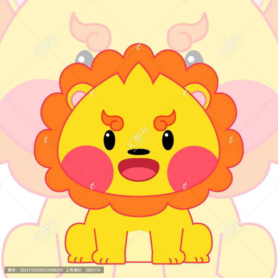 卡通可可愛(ài)愛(ài)小獅子