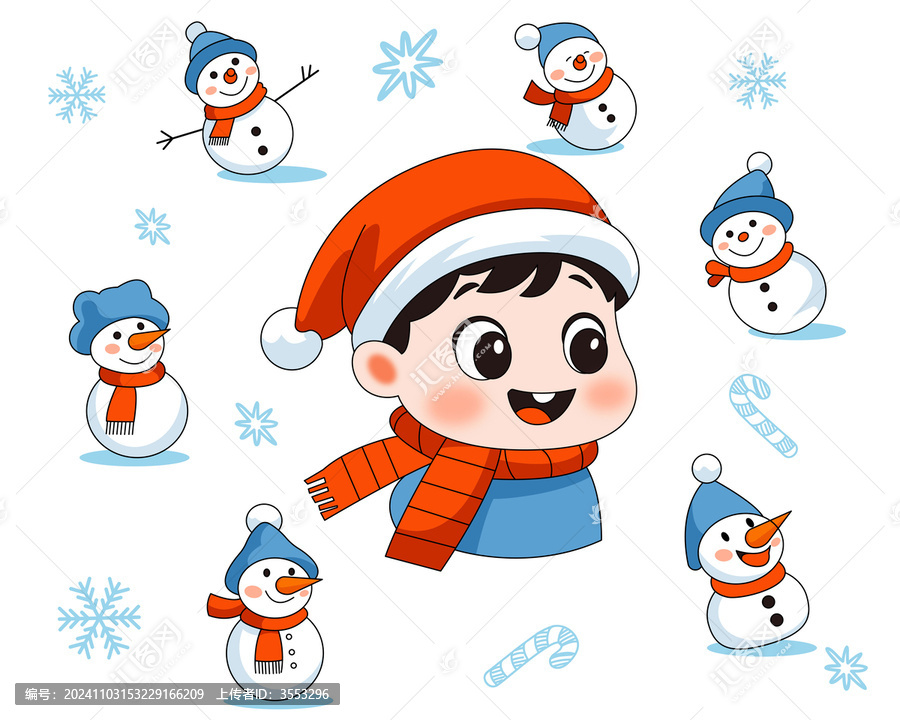 二十四節氣原創繪本大雪立冬插畫