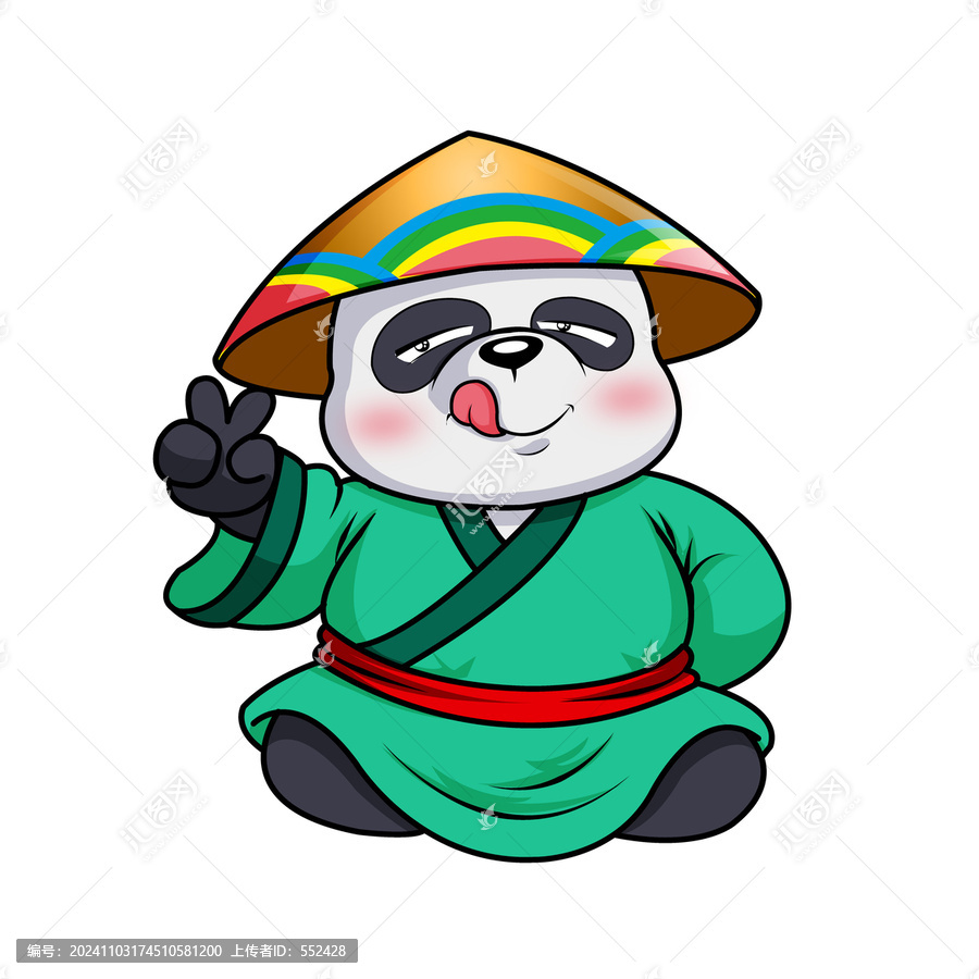饞嘴熊貓卡通