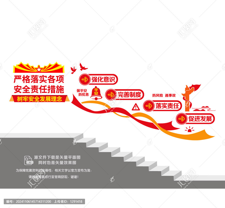 落實(shí)安全責(zé)任階梯墻