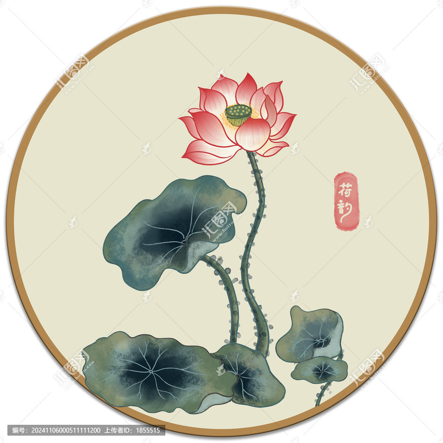 荷花裝飾畫