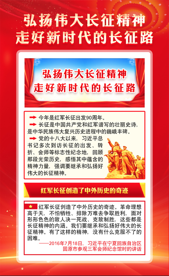 長征精神展板