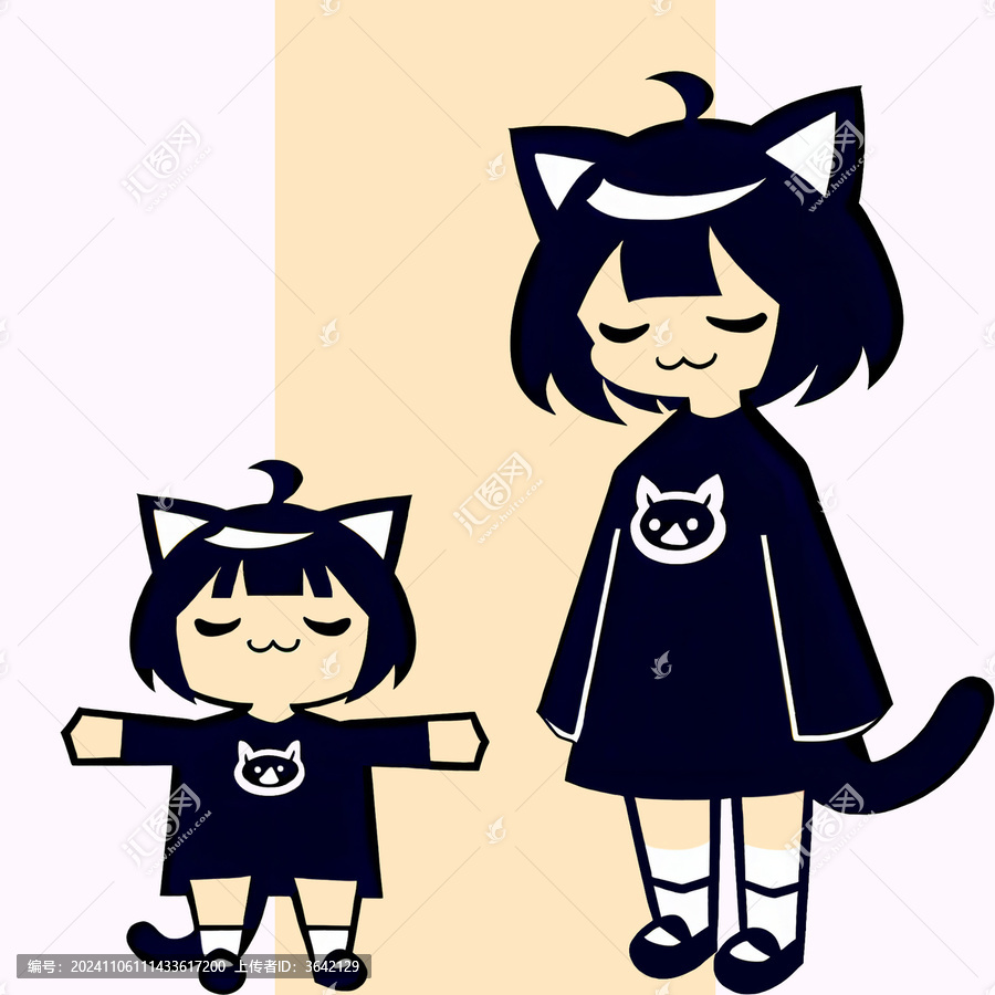 可愛小貓女孩