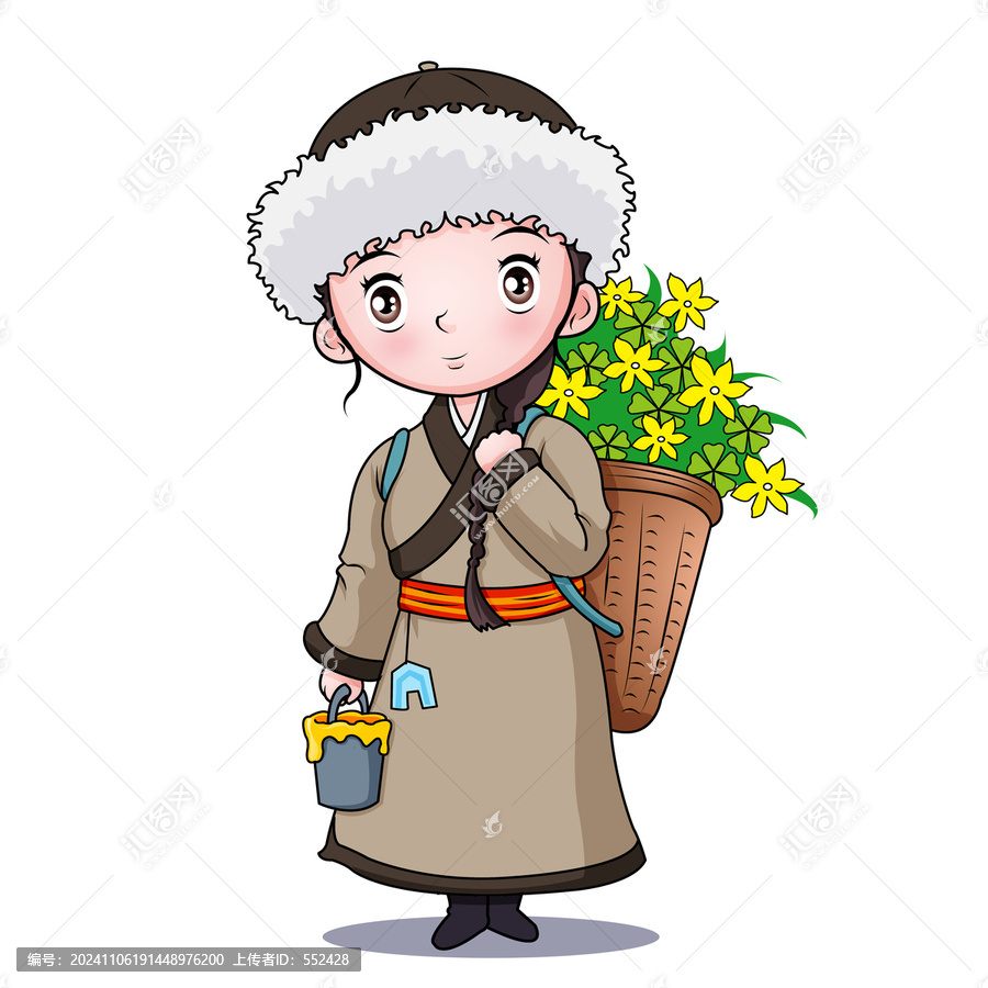 養(yǎng)蜂女卡通