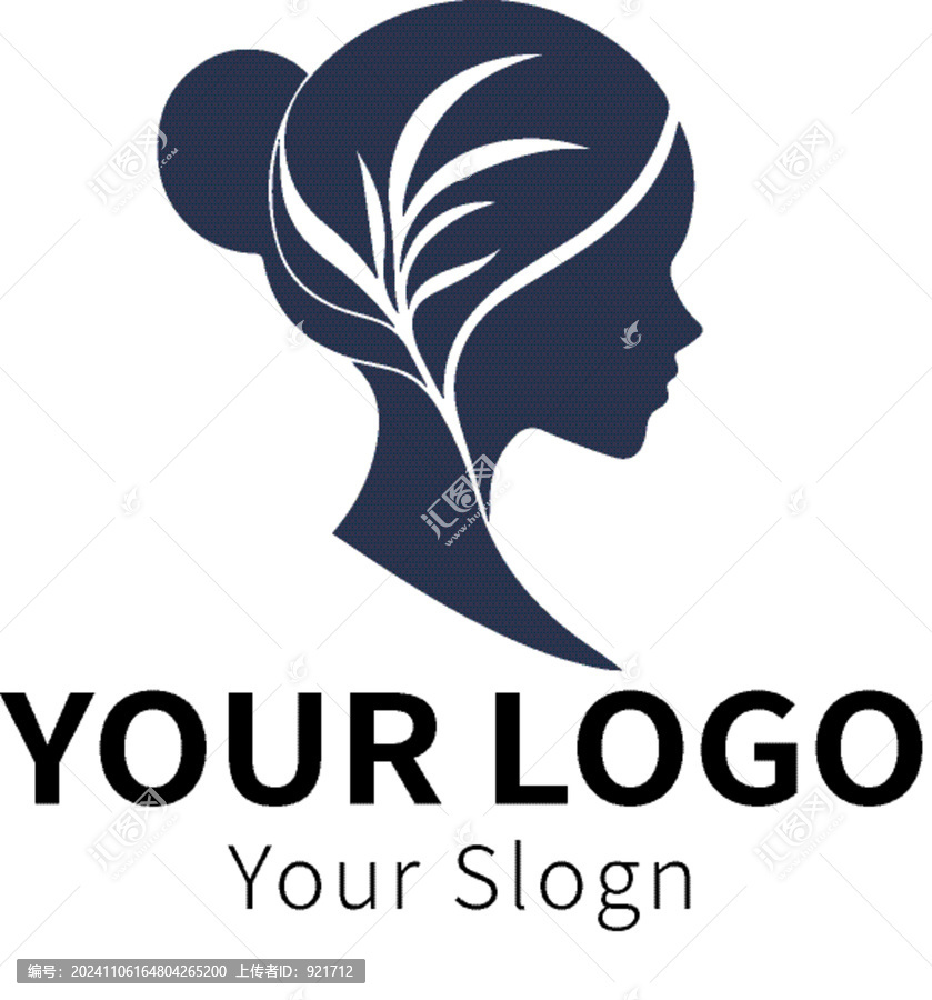 女性樹葉logo標(biāo)志設(shè)計(jì)