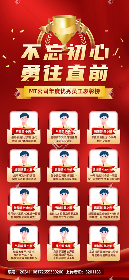 員工表彰頒獎名單