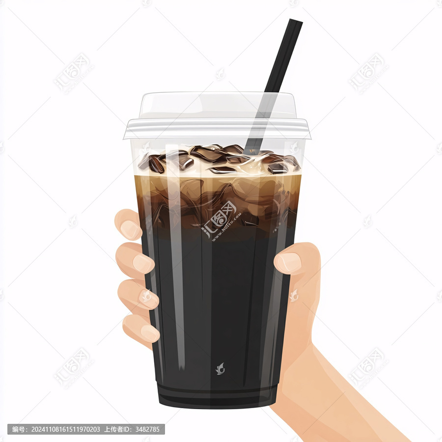 手握奶茶
