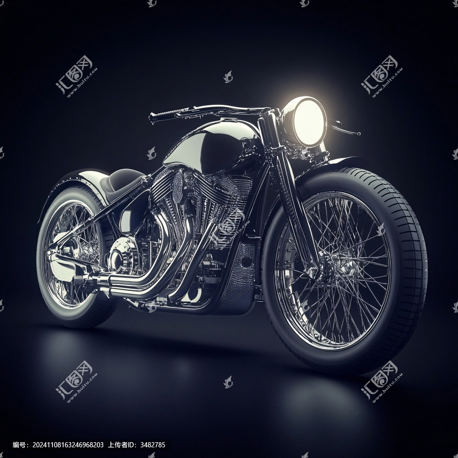 賽博朋克風格機車