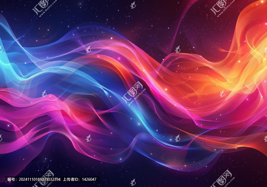 夢幻星河光影流淌