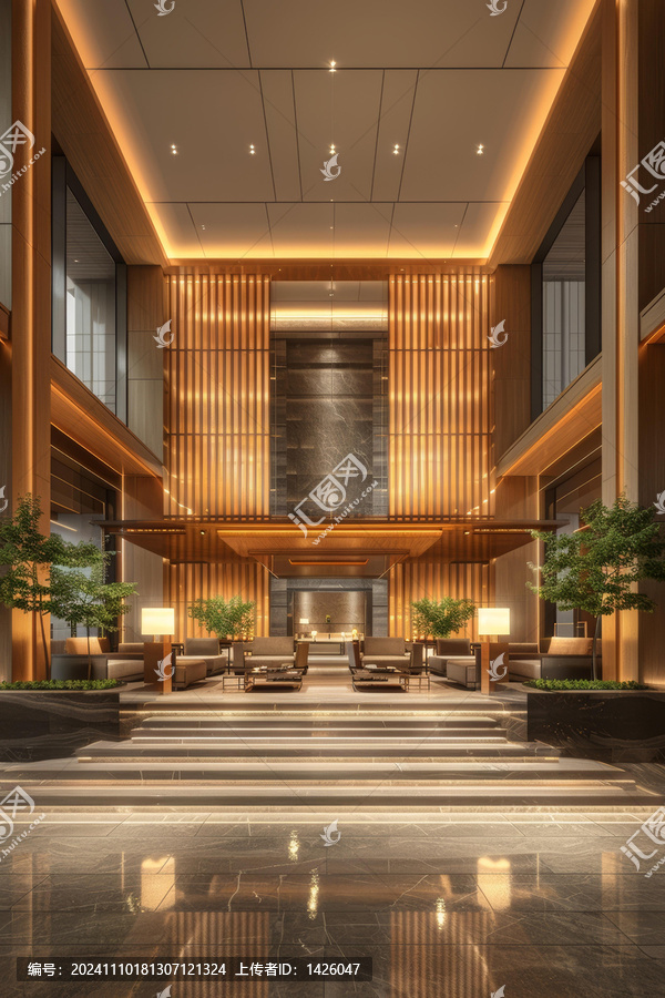 現(xiàn)代奢華酒店大堂設(shè)計(jì)